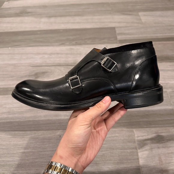 Paul Smith polished leather monk strap Chelsea boots dress shoes - Picture 12 of 14